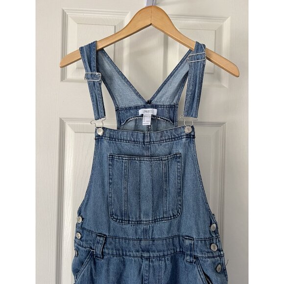 Forever 21 Denim Overall Jumpsuit Women’s Small | Blue Jean Overalls Y2K Trend - Picture 2 of 5